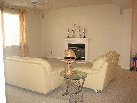 Family room with fireplace.