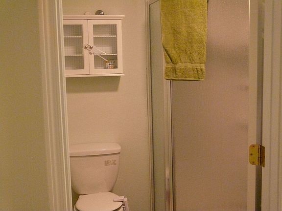 Corner Shower and Toilet