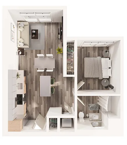 Floor plan One Bedroom