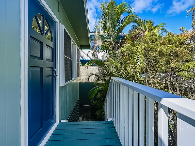 Once up the steps you can enter via this door.