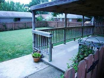 Detached Garage with side porch