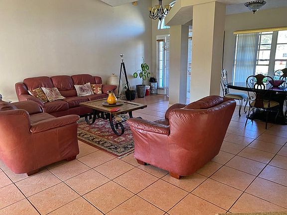 Living room and dining room