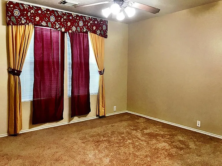 Master Bedroom suite with custom window coverings