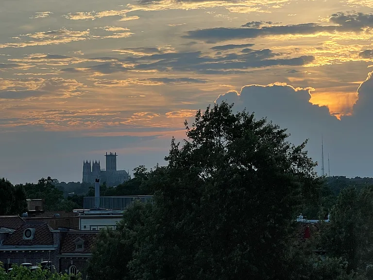 Evening Sunsets Out of North-Facing Windows