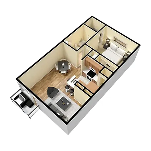 Floor plan 1X1 D