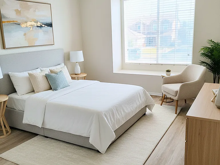 Bedroom 2, virtually staged
