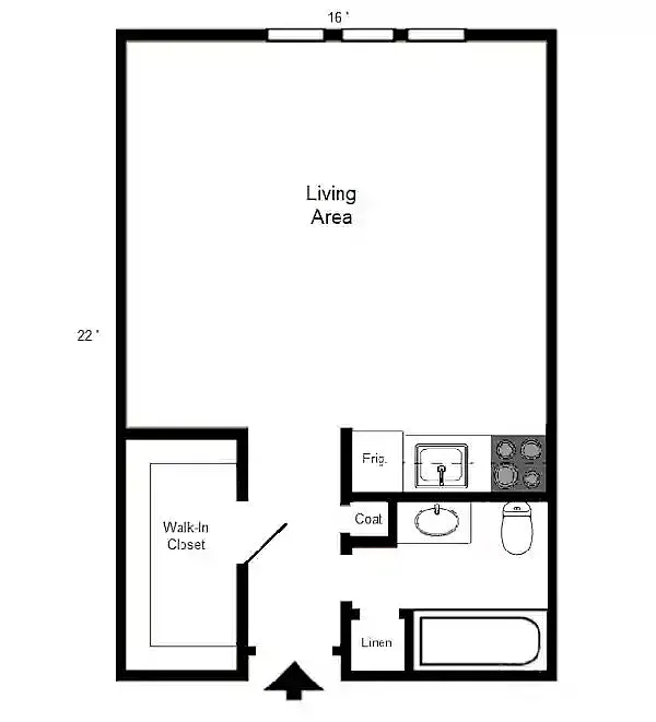 Floor plan Studio July 1st