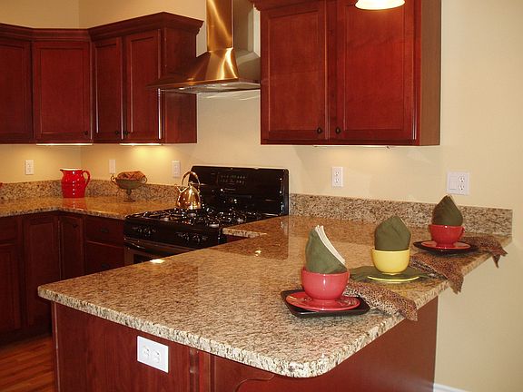 Designer hood and maple cabinets