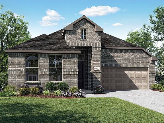 Elevation C is a single story full brick modern inspired home design. Many designer curated color pa