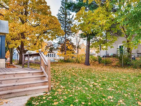 New deck steps and railing.
