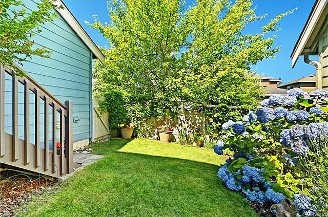 Fully fenced-in backyard