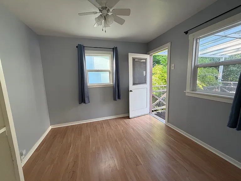 From the bedroom you can step onto the patio or use this as your private entrance and exit.