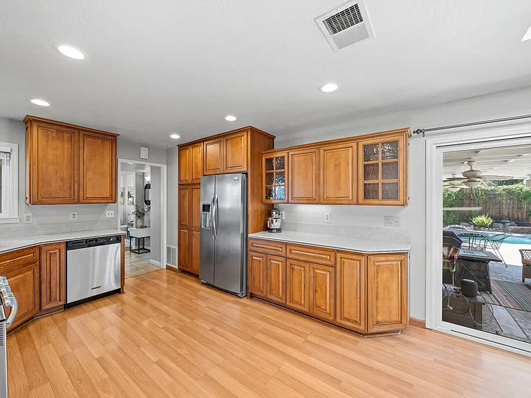 Kitchen with ample cabinet space