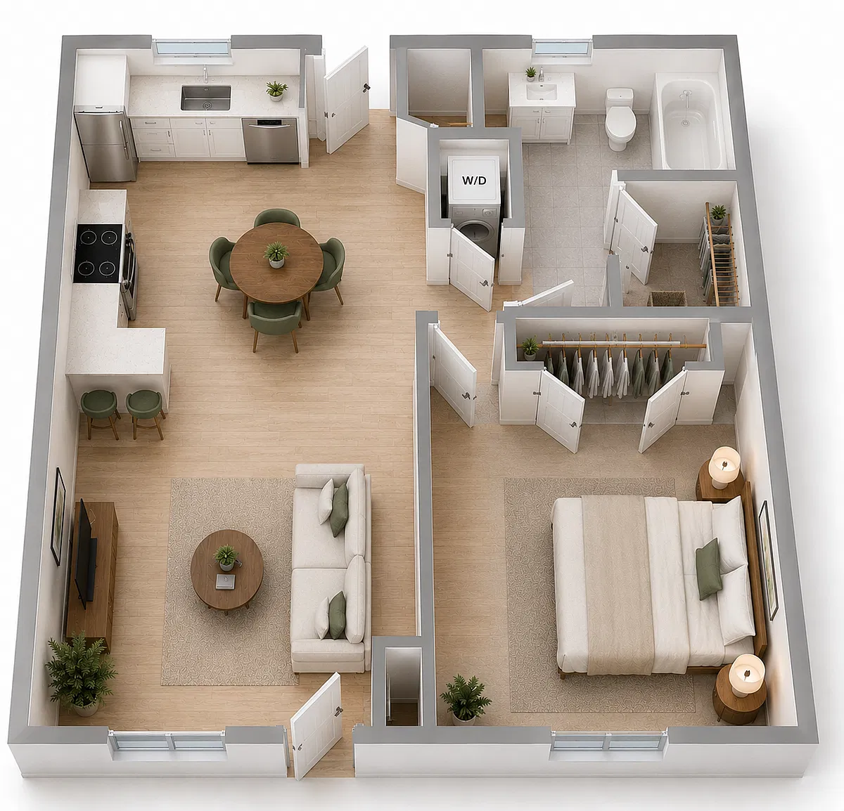 Floor plan One Bedroom