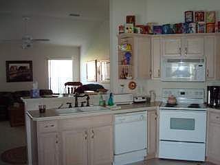 Kitchen is open to family room.