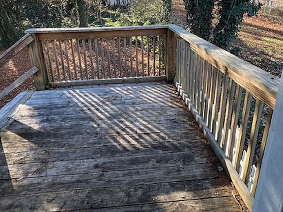 View of back deck from 2nd floor