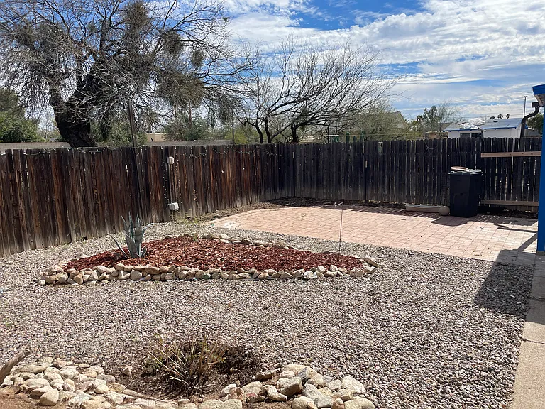 patio and private yard