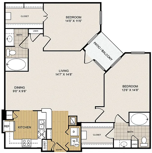 Floor plan Mid-rise B2