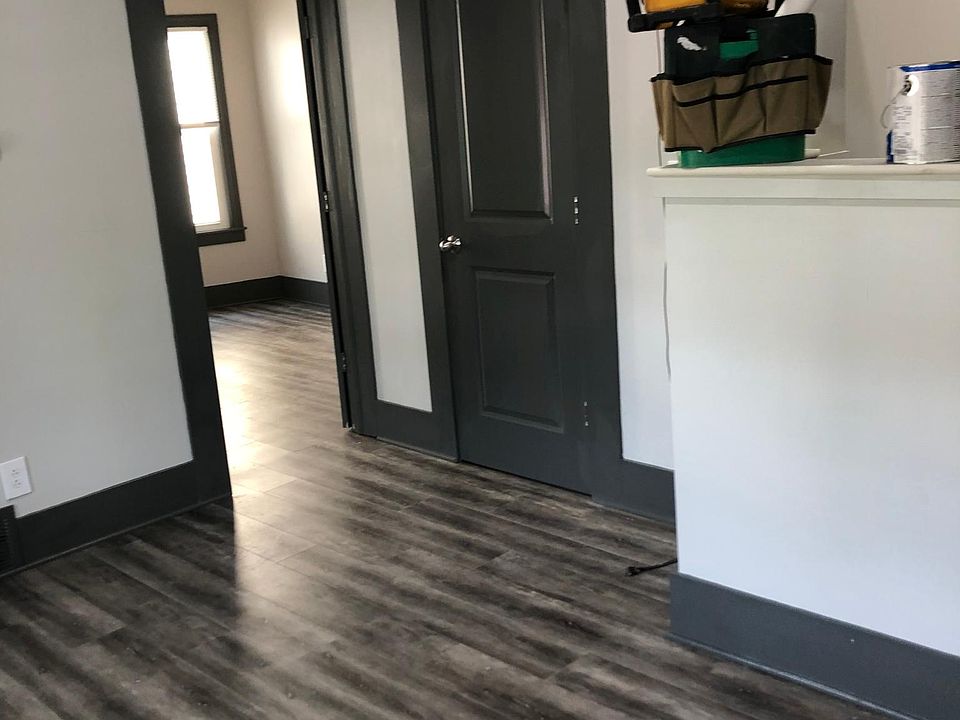 View from living room into bedroom.