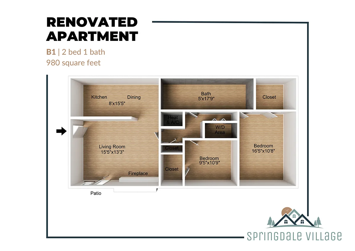 Floor plan B1 Renovated