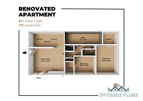 Floor plan B1 Renovated