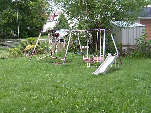 Parcially fenced in yard