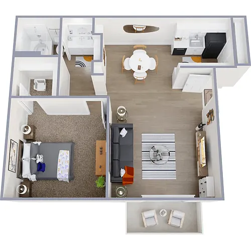 Floor plan 1X1 Large
