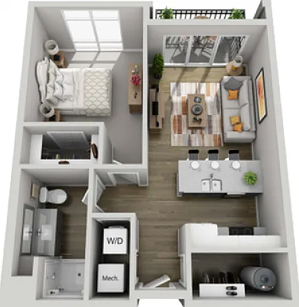 Floor Plan 1B | State Street Station | Apartments in Wauwatosa, WI Floor Plan 1B | State Street Station | Apartments in Wauwatosa, WI