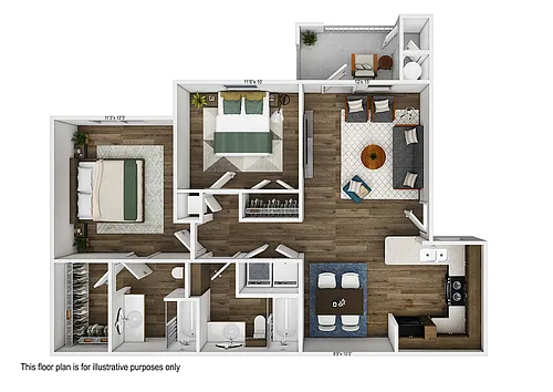 Floor plan 2 Bedroom 2 Bathroom B2