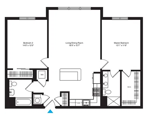 Floor plan bc11 2 Bed/2 Bath