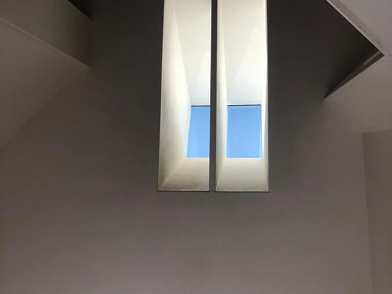 skylight above living room