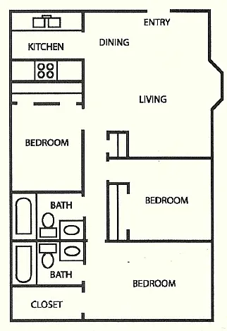 Floor plan C2 3 BED | 2 BATH