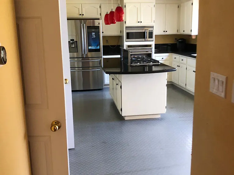 family room to kitchen