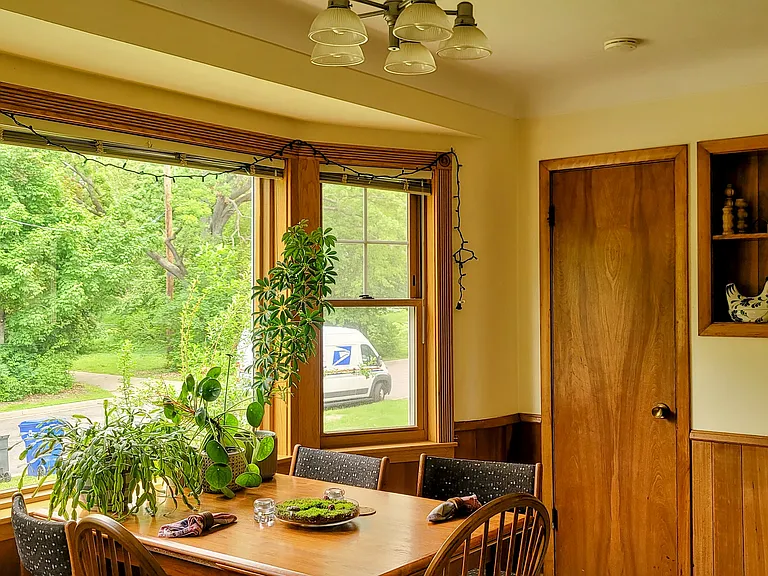 storage closet in dining room