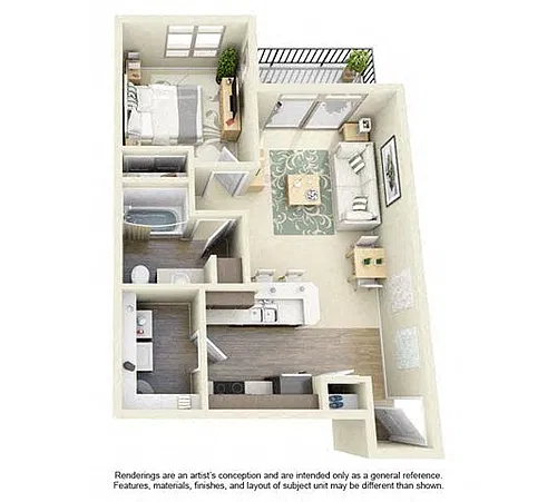 Floor plan 1B1C