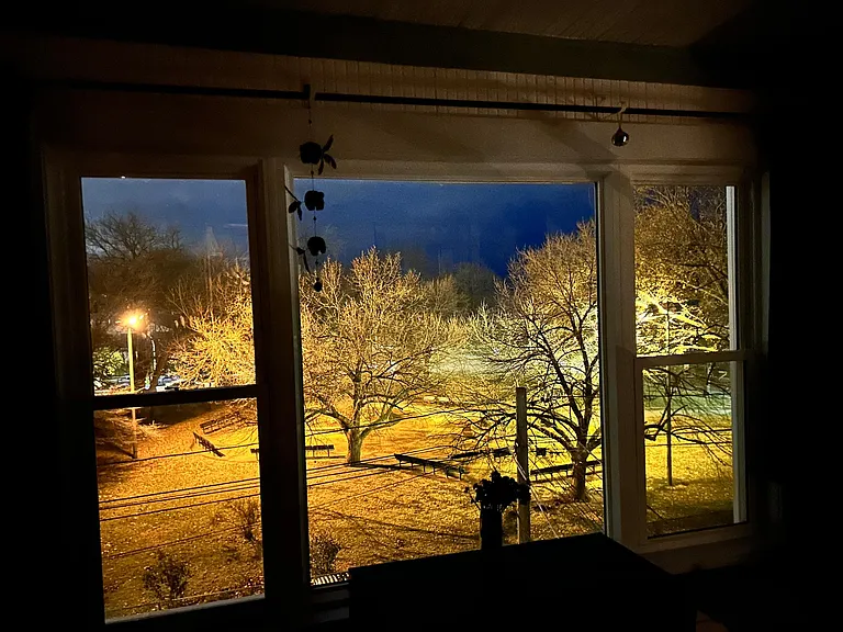 night view from back bedroom