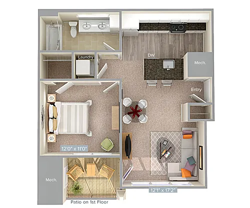 Floor plan A1-1-668sq