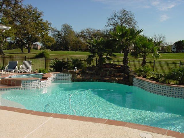 Pool golf course view