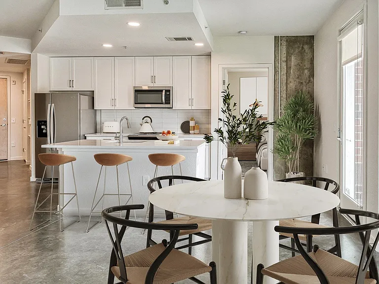 Select homes feature polished concrete flooring
