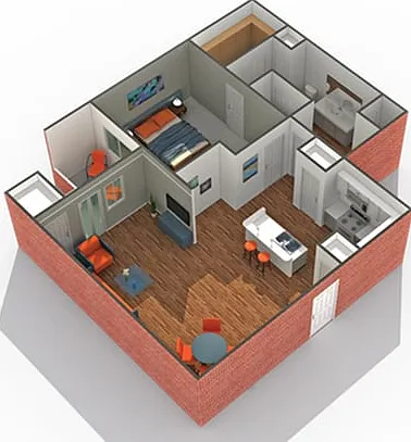 Mitchell | 1-Bedroom Floorplan Mitchell | 1-Bedroom Floorplan