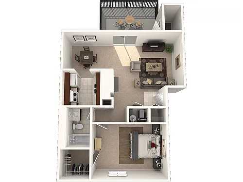 Floor plan One Bedroom Apartment