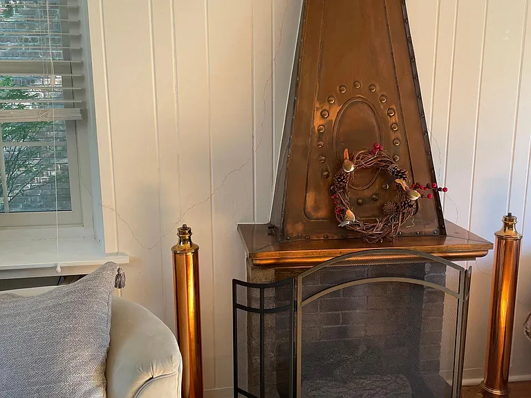 Original copper fire place