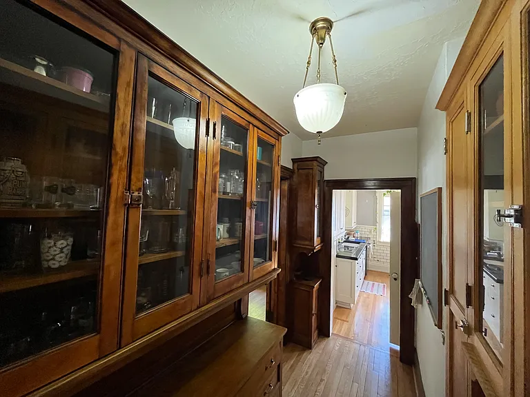 Beautiful woodwork in the butler's pantry