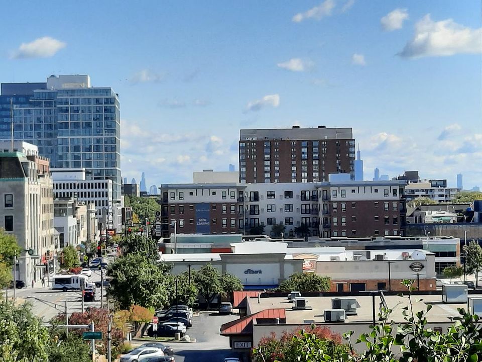 Zoomed view from the balcony looking east.