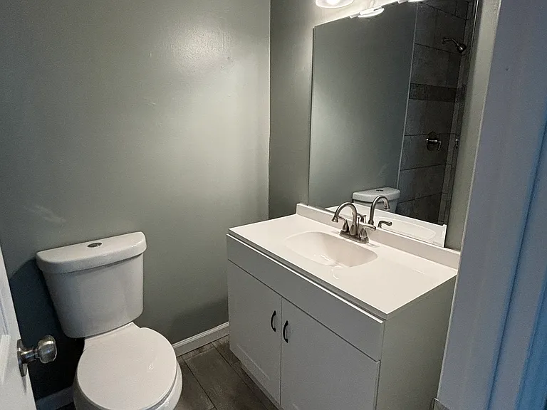 Matching primary bathroom.