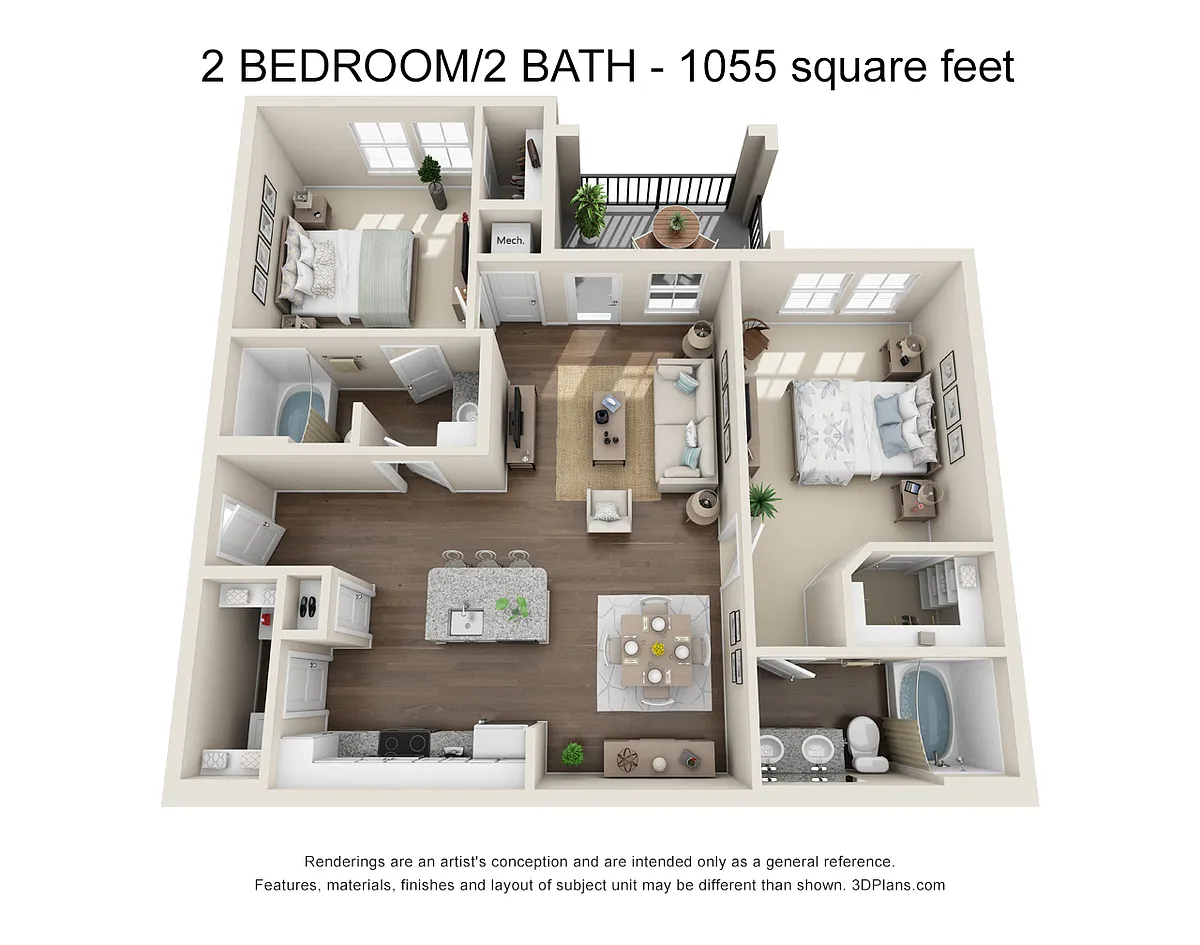 Floor plan 2x2 Small