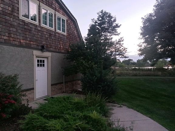 The north door leads to the main home. This 'guest house' sure beats a barn.