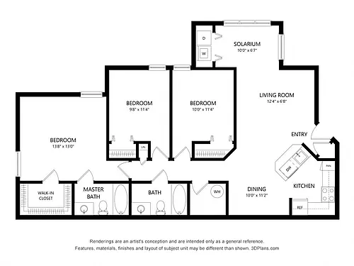 Floor plan Three Bedroom A