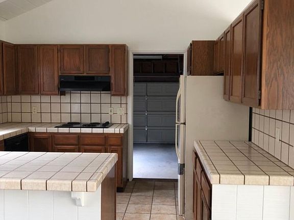 Kitchen with attached garage