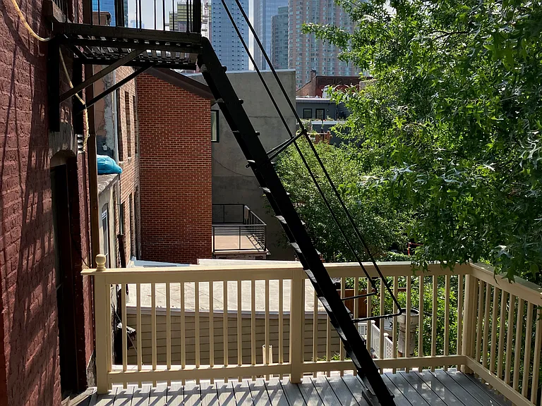 Deck and view of high rises
